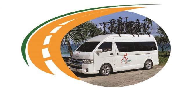 Delivery Mini Van for Premium Road Bike Rentals in Phuket Thailand